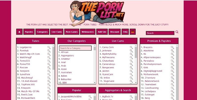 База Список Порно Сайтов